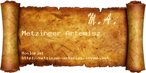 Metzinger Artemisz névjegykártya